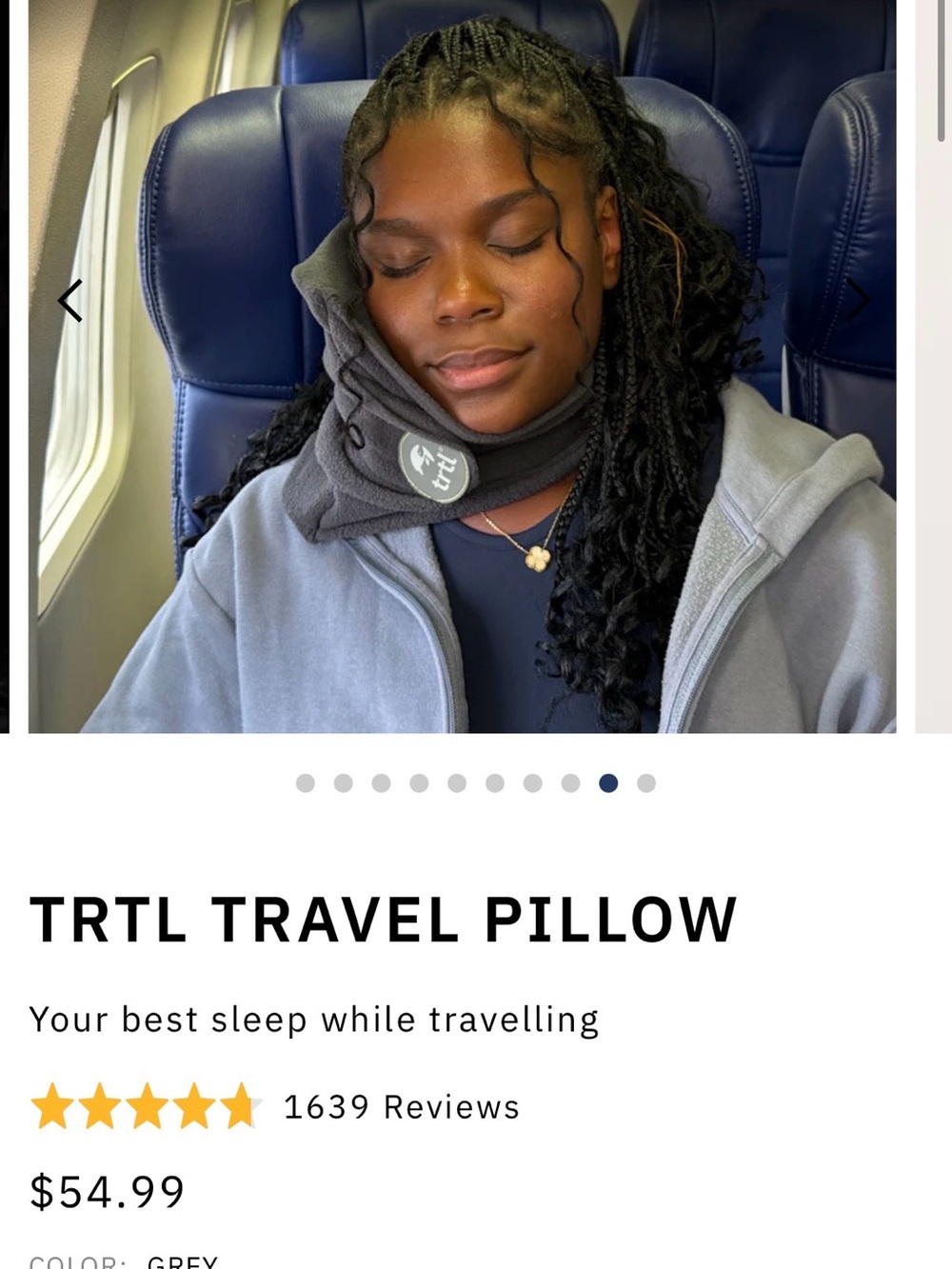 trtl Gray Travel Neck Pillow - Picture 2 of 2